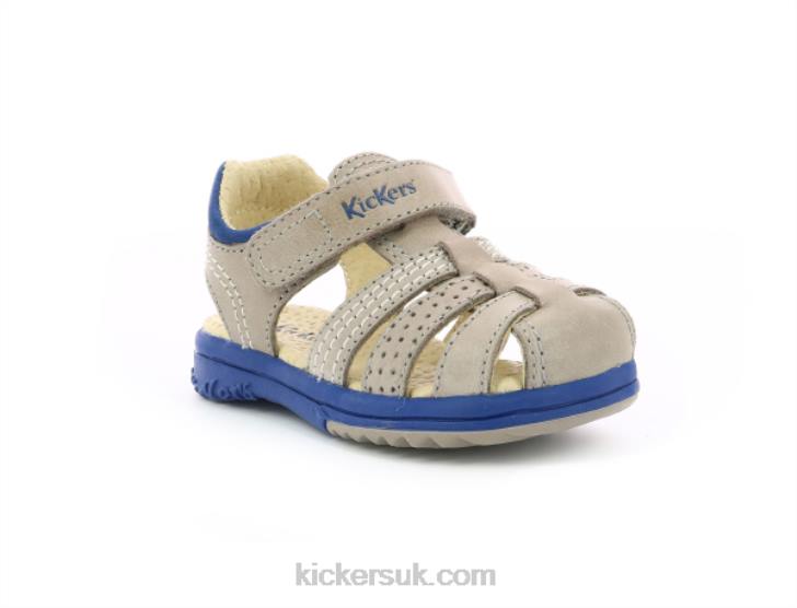 Platinium Grey Blue Kickers ZDBR707 Kids