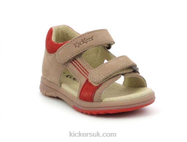 Plazabi Beige Orange Kickers ZDBR401 Kids