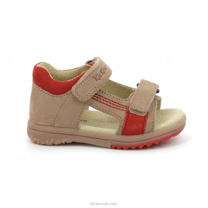 Plazabi Beige Orange Kickers ZDBR401 Kids