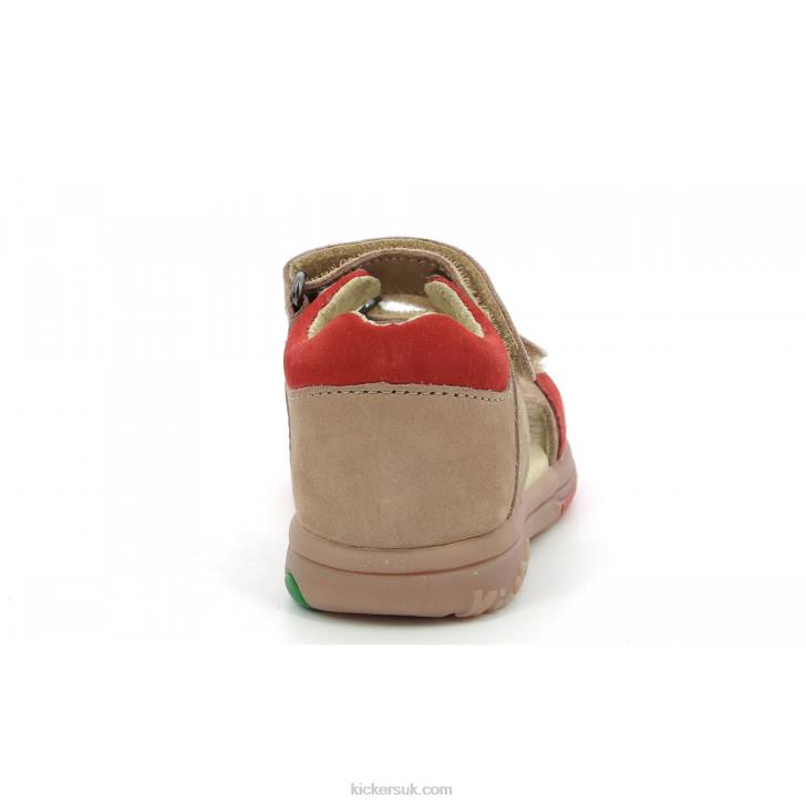 Plazabi Beige Orange Kickers ZDBR401 Kids