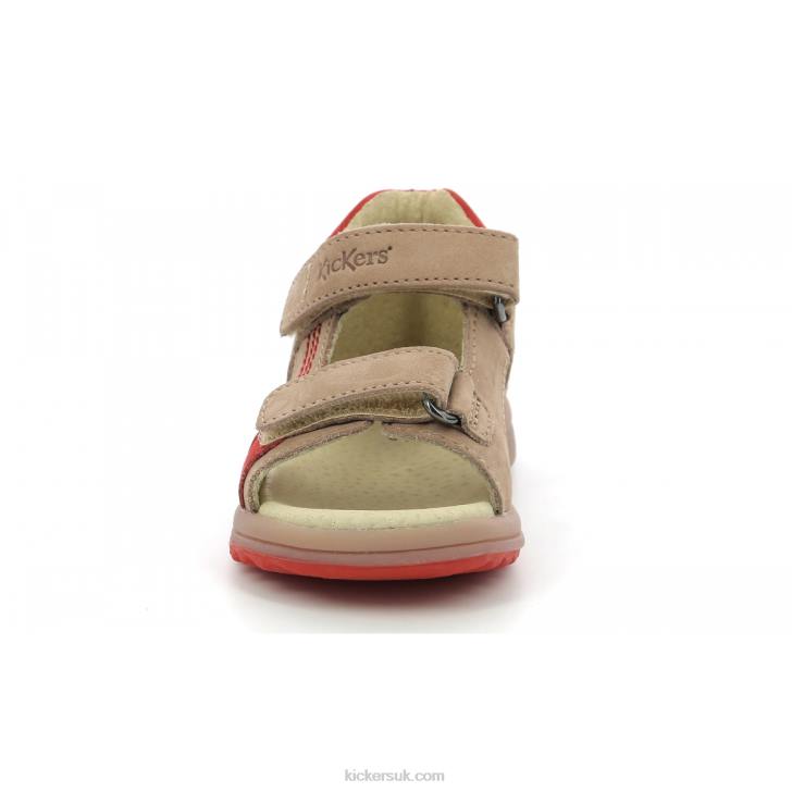 Plazabi Beige Orange Kickers ZDBR401 Kids