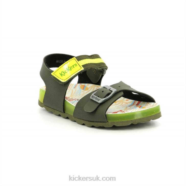 Sostreet Khaki Yellow Surf Kickers ZDBR573 Kids