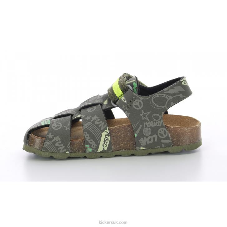 Sosummer Khaki Yellow Printed Kickers ZDBR489 Kids