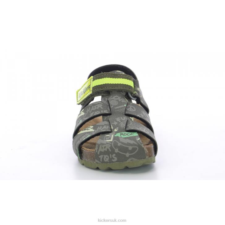 Sosummer Khaki Yellow Printed Kickers ZDBR489 Kids