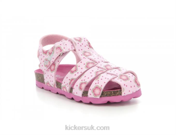 Summertan Light Pink Flower Kickers ZDBR397 Kids