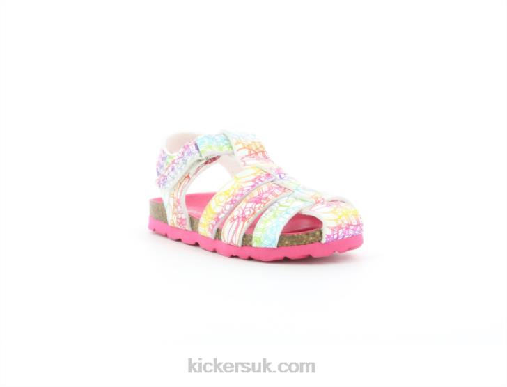 Summertan White Multico Ethnic Kickers ZDBR406 Kids