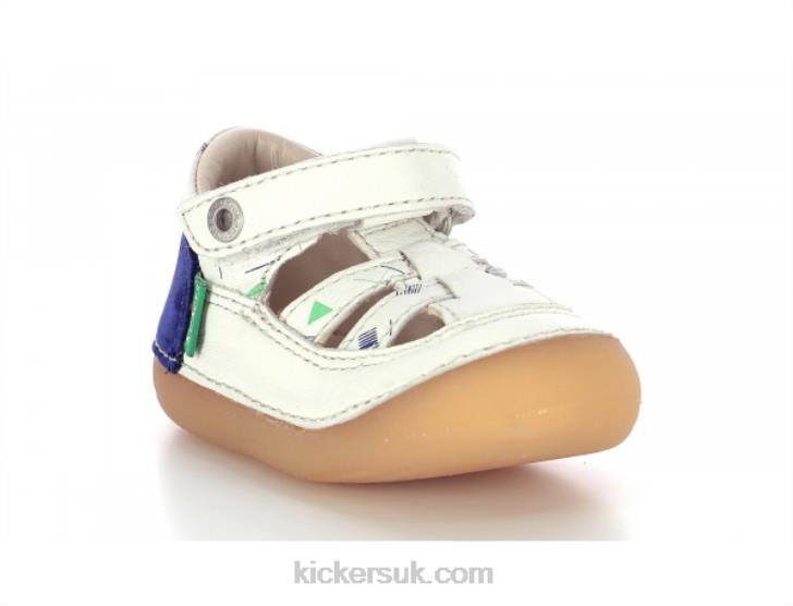Sushy Off White Blue Marina Kickers ZDBR580 Kids