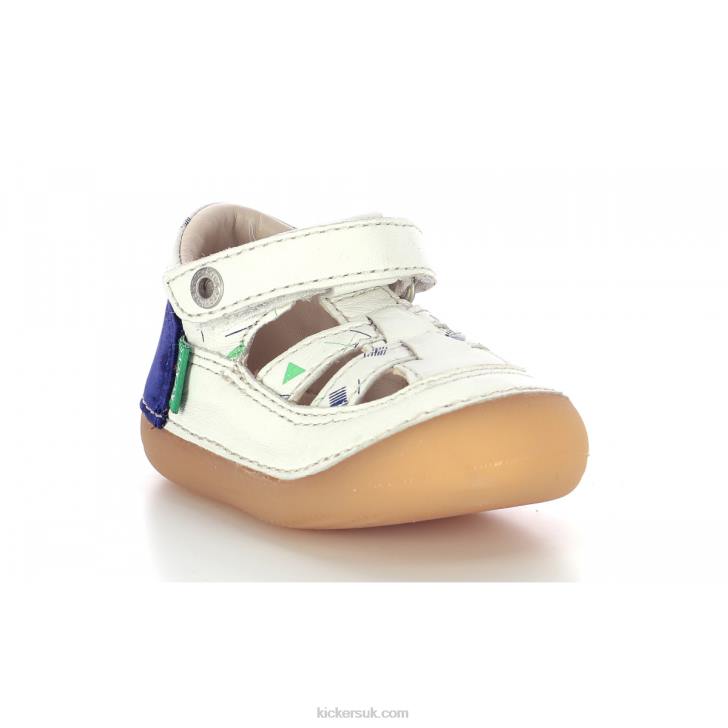 Sushy Off White Blue Marina Kickers ZDBR580 Kids