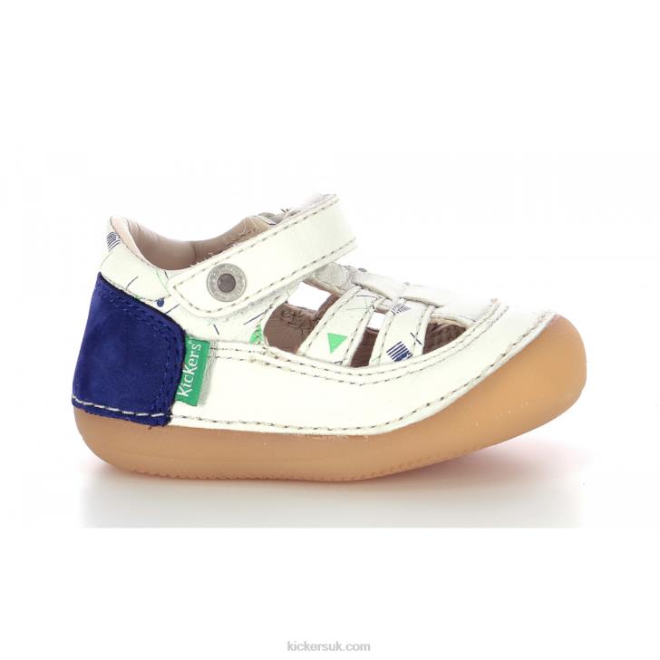Sushy Off White Blue Marina Kickers ZDBR580 Kids