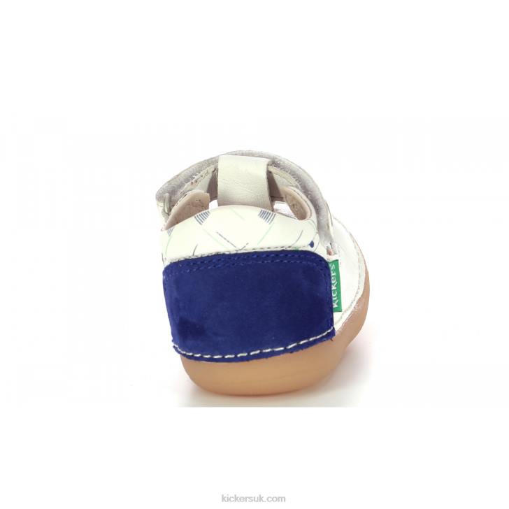 Sushy Off White Blue Marina Kickers ZDBR580 Kids