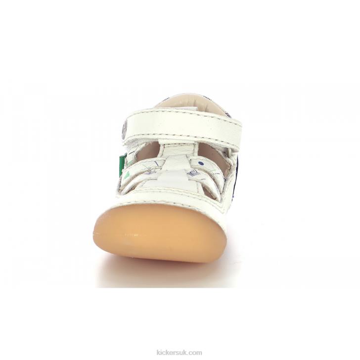 Sushy Off White Blue Marina Kickers ZDBR580 Kids