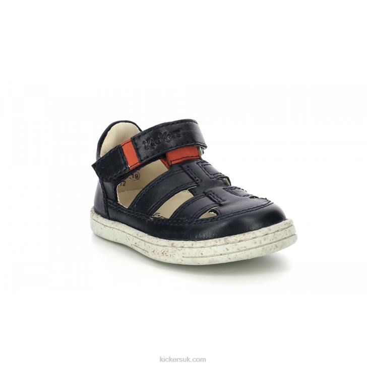 Tractus Navy Orange Kickers ZDBR459 Kids