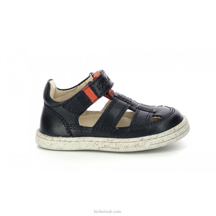 Tractus Navy Orange Kickers ZDBR459 Kids