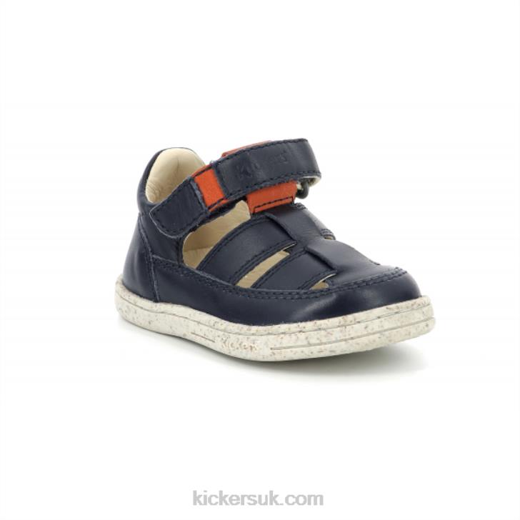 Tractus Navy Orange Kickers ZDBR537 Kids