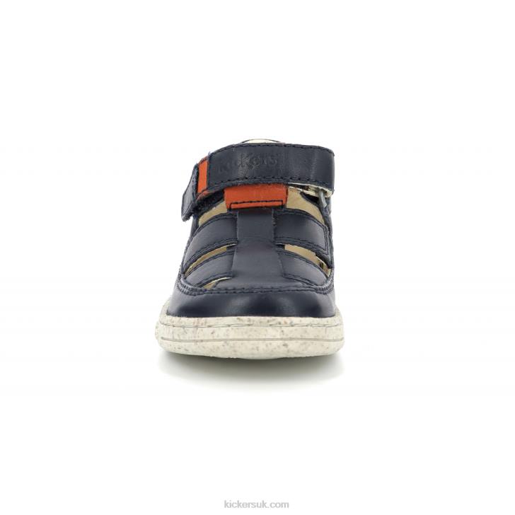 Tractus Navy Orange Kickers ZDBR537 Kids