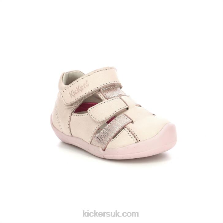 Wasabou Light Pink Metallized Kickers ZDBR457 Kids