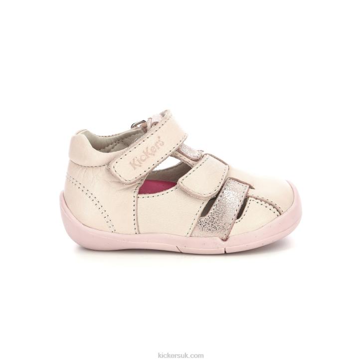 Wasabou Light Pink Metallized Kickers ZDBR457 Kids