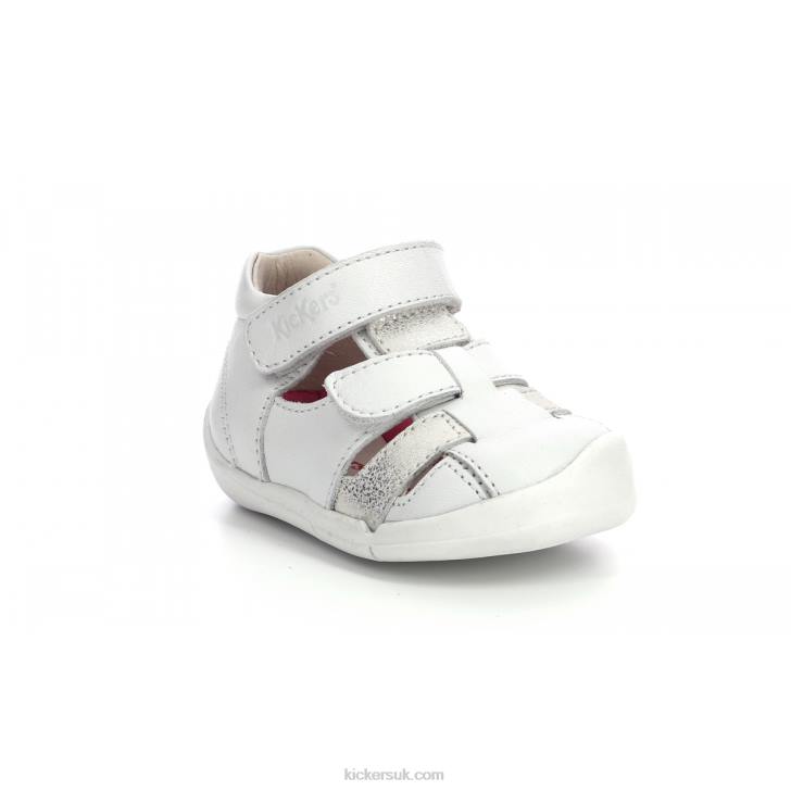 Wasabou White Metallized Kickers ZDBR458 Kids