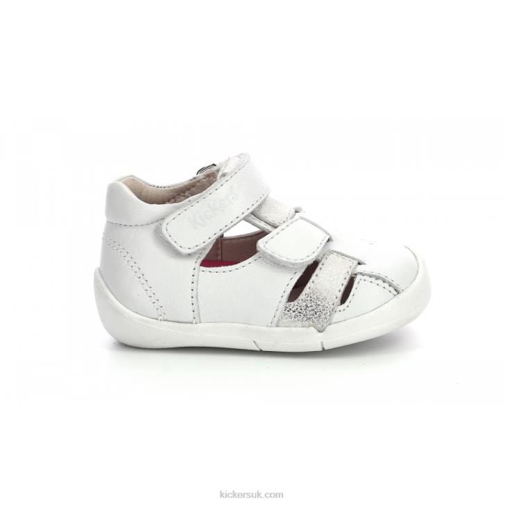 Wasabou White Metallized Kickers ZDBR458 Kids