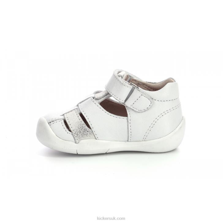 Wasabou White Metallized Kickers ZDBR458 Kids