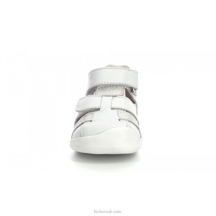 Wasabou White Metallized Kickers ZDBR458 Kids