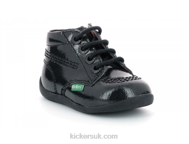 Billista Zip Black Perm Patent Kickers ZDBR912 Kids
