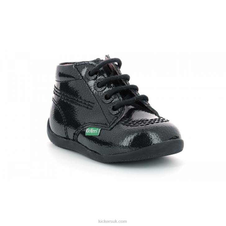 Billista Zip Black Perm Patent Kickers ZDBR912 Kids