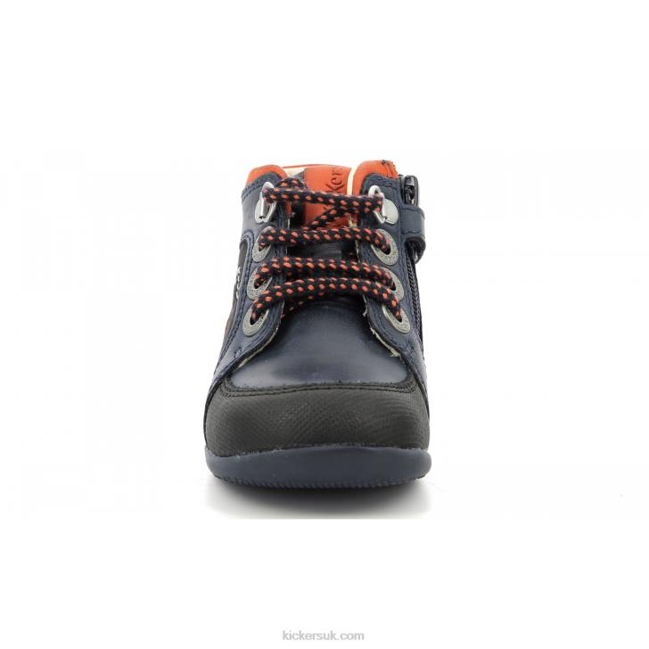 Bins Mountain Navy Orange Kickers ZDBR795 Kids