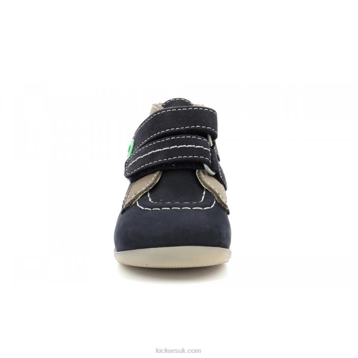 Bonkro-2 Navy Khaki Yellow Kickers ZDBR903 Kids