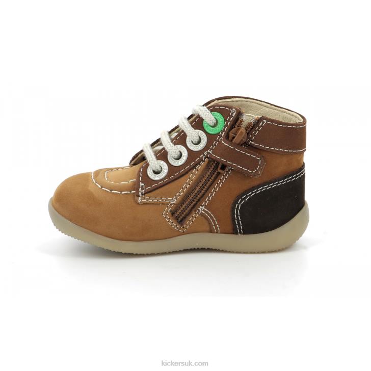 Bonzip-2 Camel Brown Tricolor Kickers ZDBR780 Kids