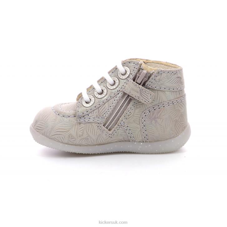 Bonzip-2 Iridescent Light Beige Kickers ZDBR875 Kids
