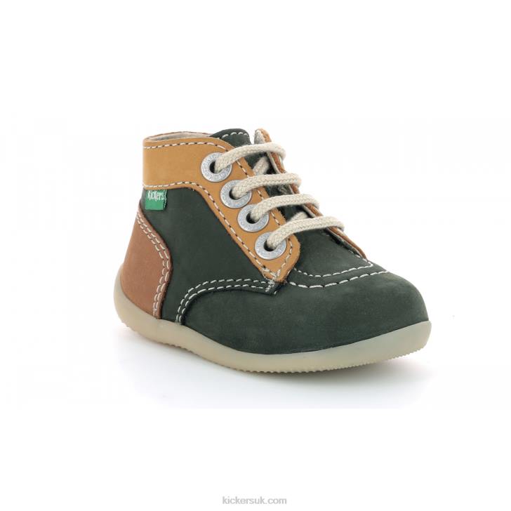 Bonzip-2 Khaki Yellow Camel Kickers ZDBR775 Kids