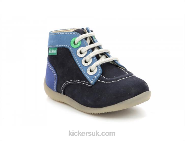 Bonzip-2 Navy Blue Tricolor Kickers ZDBR779 Kids