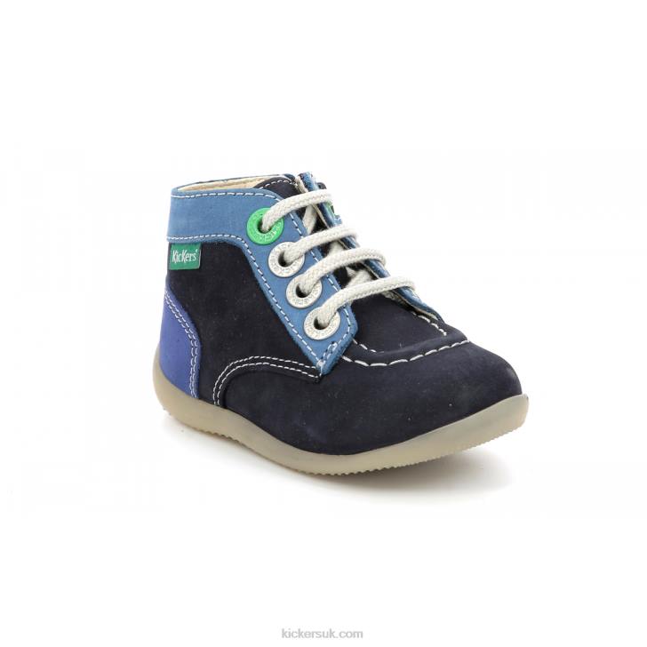Bonzip-2 Navy Blue Tricolor Kickers ZDBR779 Kids