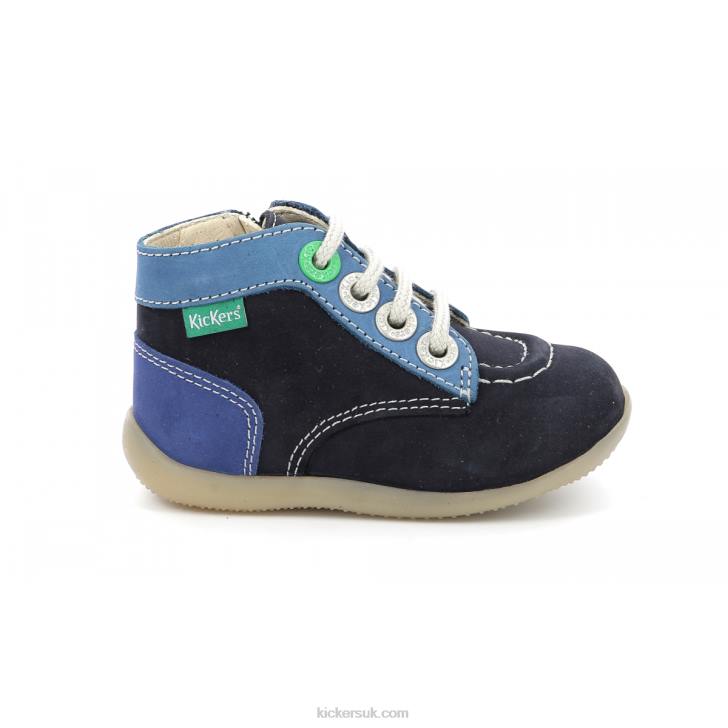 Bonzip-2 Navy Blue Tricolor Kickers ZDBR779 Kids