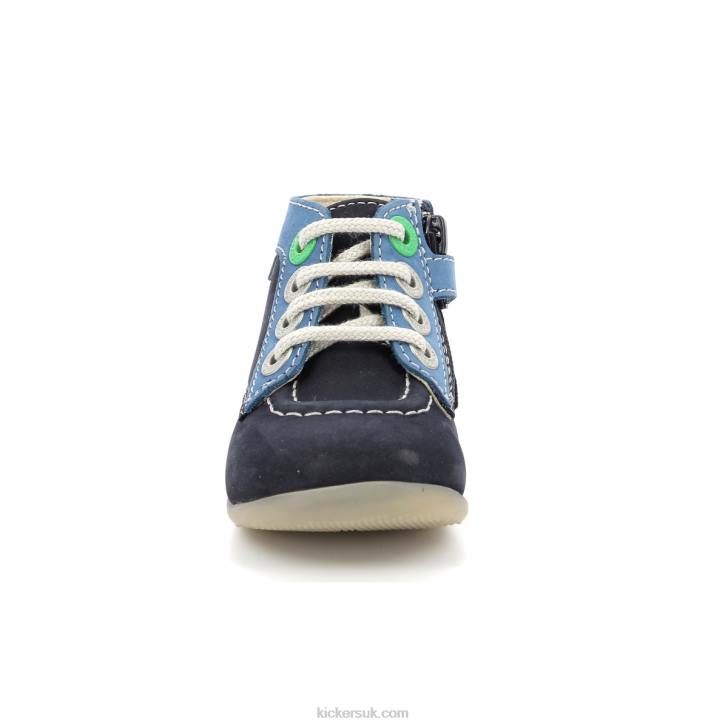 Bonzip-2 Navy Blue Tricolor Kickers ZDBR779 Kids