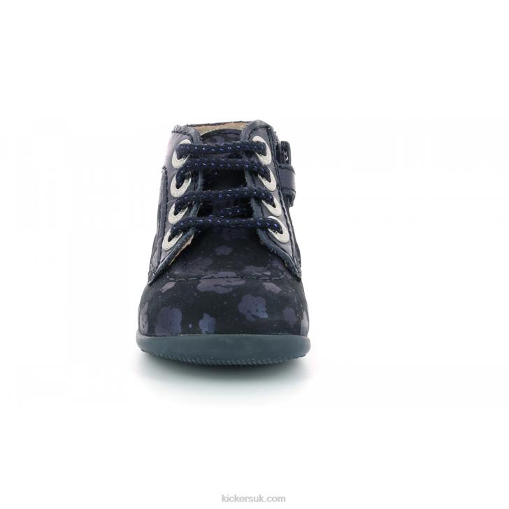 Bonzip-2 Navy Flower Kickers ZDBR920 Kids
