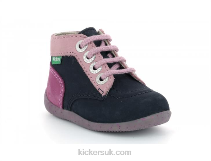 Bonzip-2 Navy Pink Tricolor Kickers ZDBR921 Kids