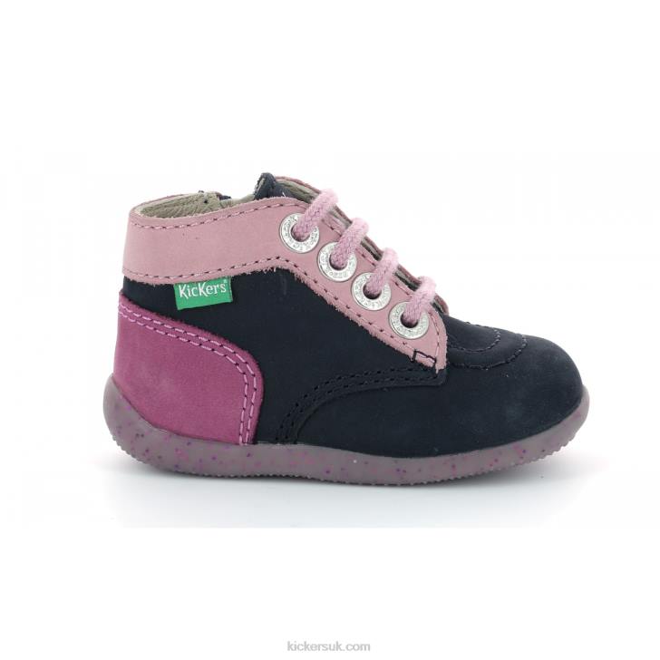 Bonzip-2 Navy Pink Tricolor Kickers ZDBR921 Kids