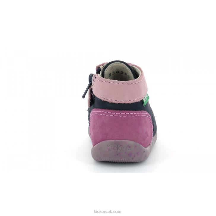 Bonzip-2 Navy Pink Tricolor Kickers ZDBR921 Kids