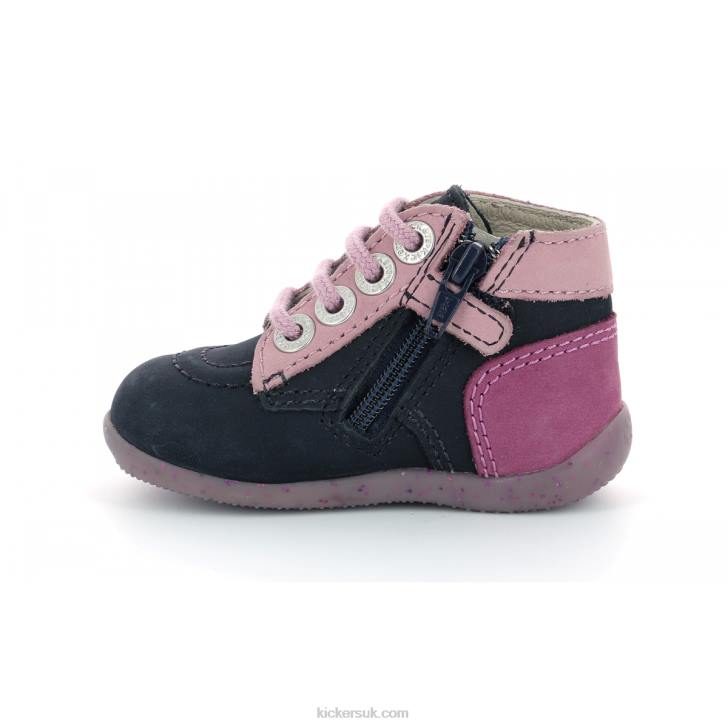 Bonzip-2 Navy Pink Tricolor Kickers ZDBR921 Kids