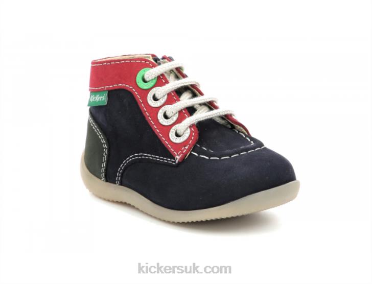 Bonzip-2 Navy Red Green Kickers ZDBR778 Kids