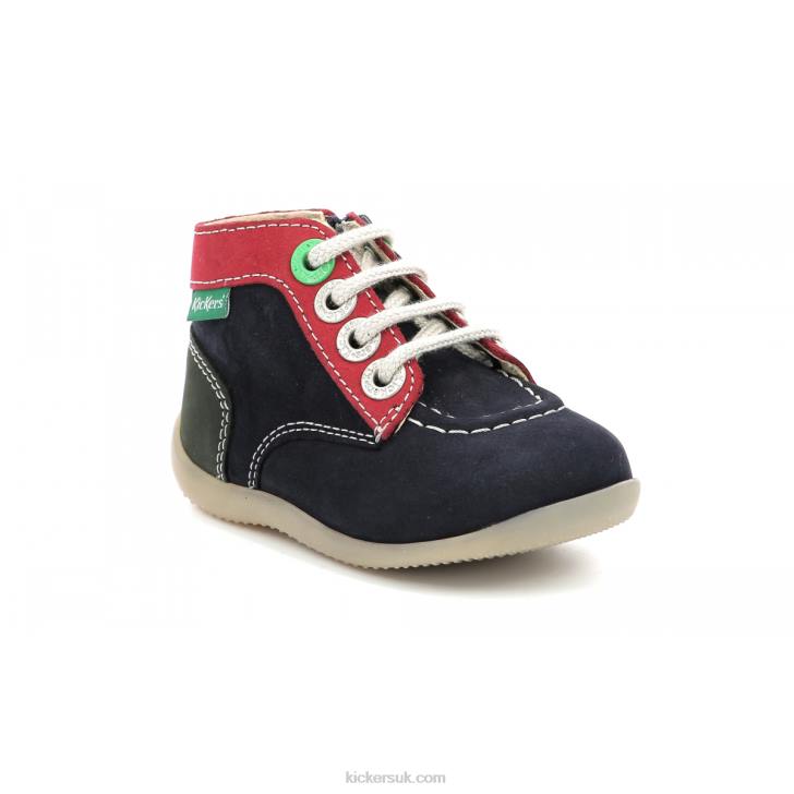 Bonzip-2 Navy Red Green Kickers ZDBR778 Kids