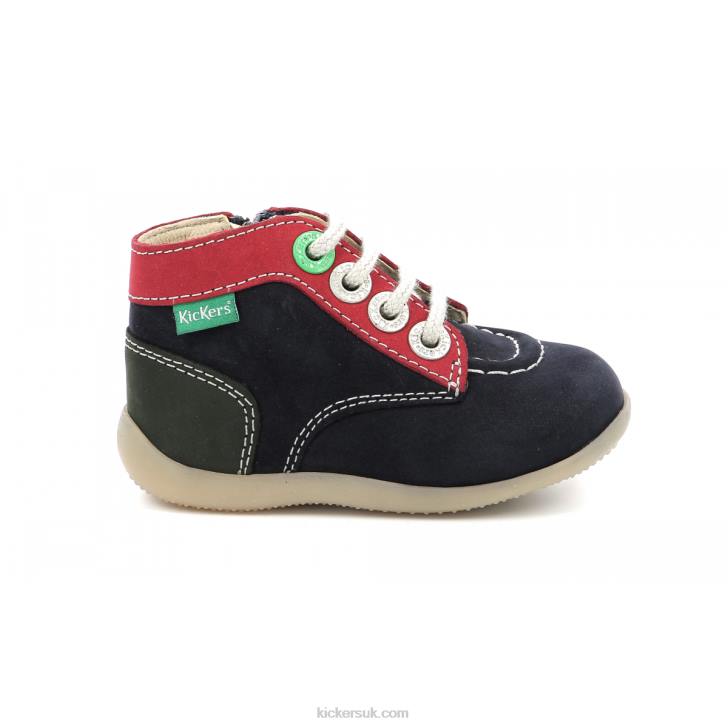 Bonzip-2 Navy Red Green Kickers ZDBR778 Kids