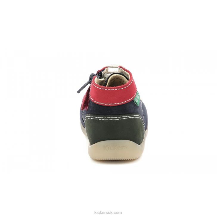Bonzip-2 Navy Red Green Kickers ZDBR778 Kids