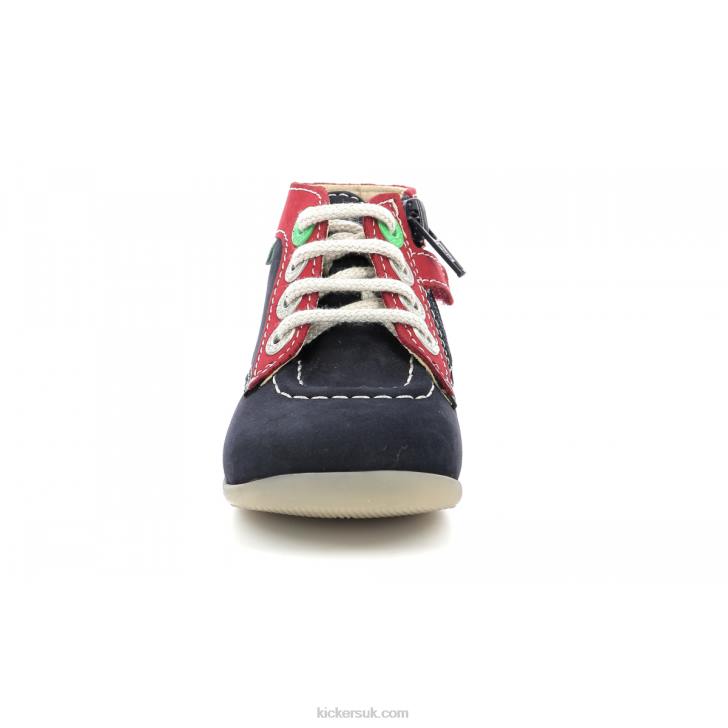 Bonzip-2 Navy Red Green Kickers ZDBR778 Kids