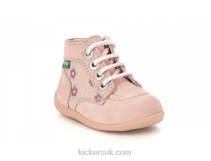 Bonzip-2 Pink Flower Kickers ZDBR765 Kids