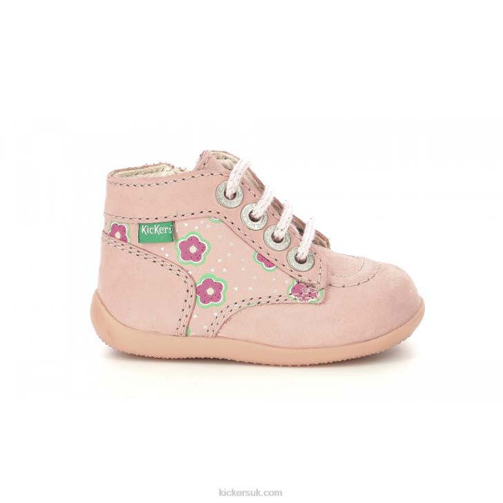 Bonzip-2 Pink Flower Kickers ZDBR765 Kids