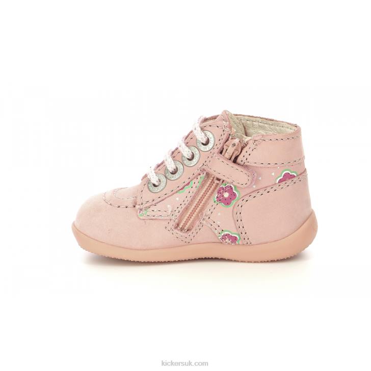 Bonzip-2 Pink Flower Kickers ZDBR765 Kids