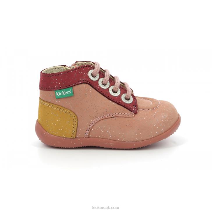 Bonzip-2 Pink Red Yellow Kickers ZDBR774 Kids